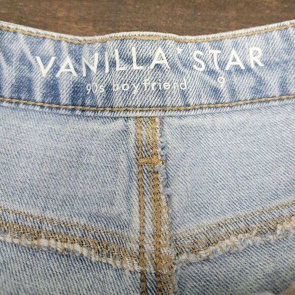 Vanilla Star Juniors Distressed 90's Boyfriend Jean Retro Button Fly Size 9 - Picture 11 of 16